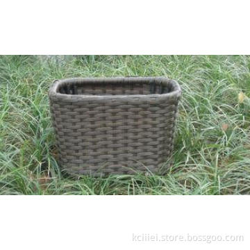 Strong Plastic Rattan Storage Boxes , Brown Rattan Storage